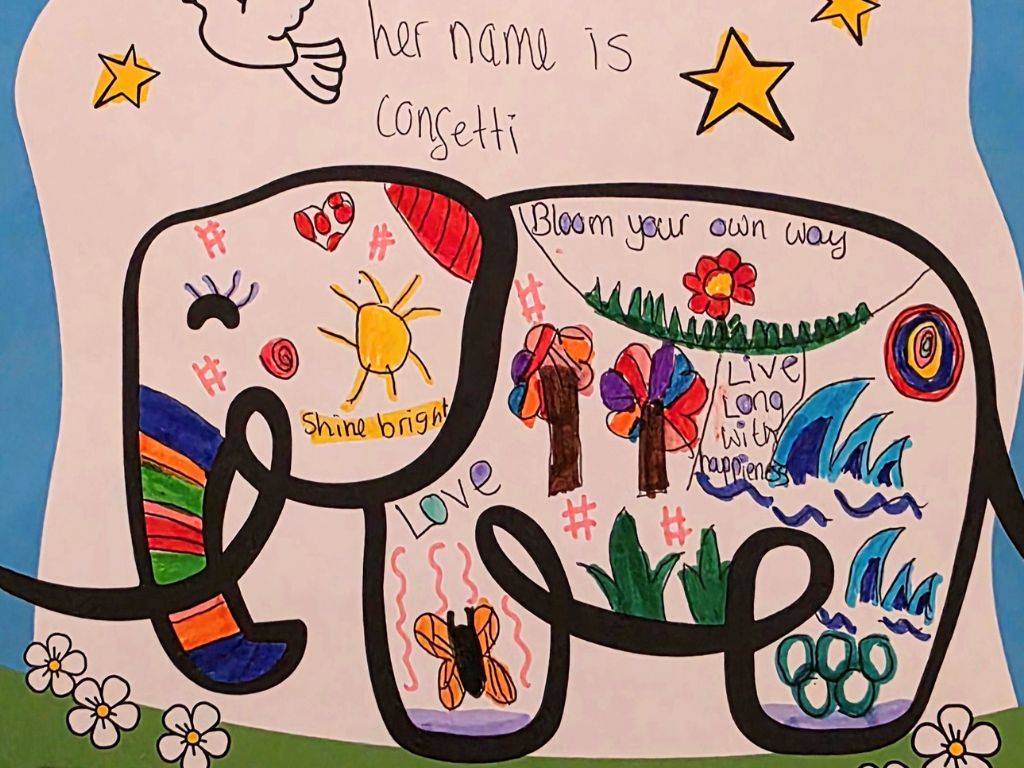 Winner of Waterside Quarter’s Trunks across the Thames Colouring Competition Announced